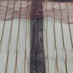 현관문 방충망 모기장 스트라이프 브라운