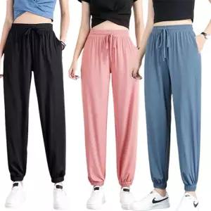 [모두쇼핑]여성 쿨링 밴딩 조거팬츠 플리츠 시원한바지 여성바지 플리츠바지 여름바지