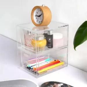 투명 아크릴 화장품 소품 정리 데스크 서랍 수납함 서랍형 정리함 화장대 미니 서랍장