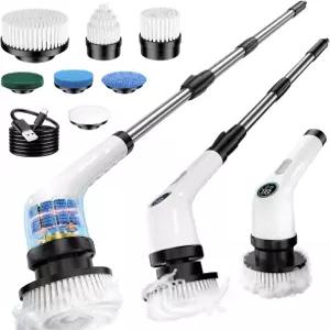 전기 스핀 스크러버 업그레이드 배터리 장시간 작동 7개의 브러시 헤드가 있는 IPX7 방수 파워 클리너 욕실