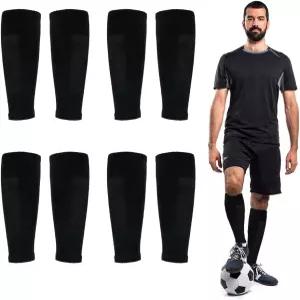 우콘타굿 축구용 4켤레 다리 소매 신 가드 그립 양말 청소년 성인 동반