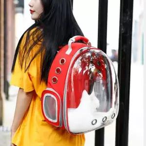 [셀러에이드]강아지 고양이 이동장 우주선 백팩 투명 가방