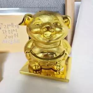 [문구/오피스] 재물운 증가 저금통 중형 복을 부르는 황금 경제적 절약