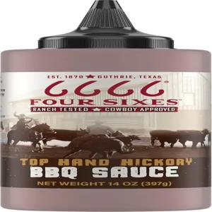 66666 포 식스 탑 핸드 히코리 바비큐 소스 14온스(6팩)
