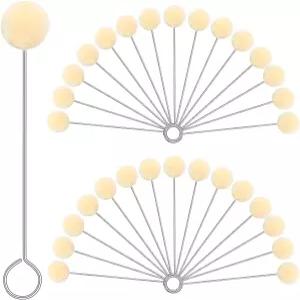 금속 손잡이가 달린 30팩 울 도버스 볼 브러시 가죽 염료 도구로 염색 DIY 공예 구두 광택 폴리시