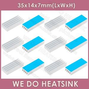 우리는 히트 싱크 35x14x7mm 열 패드없이 알루미늄은 쿨러 Raidator 칩셋 냉각