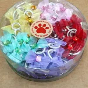 악세서리 1통 망사 100개입 강아지 원큐빅 머리끈