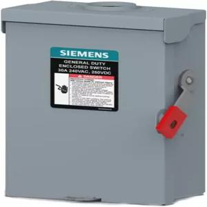 지멘스 GF321NRLA 30A 3극 240V 일반 듀티 플러스 시리즈 안전 스위치 퓨즈블 실외