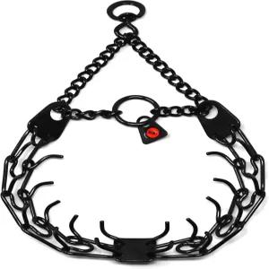 헤르름 스프렌저 블랙 스테인리스 스틸 프롱 반려견 훈련 칼라 스위블 울트라 플러스 반려동물 핀치 노 풀