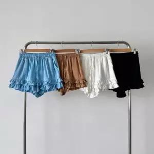 [다잇템]여성 코디 고무줄 마원단 귀여운 핫팬츠 반바지 (36385615A)