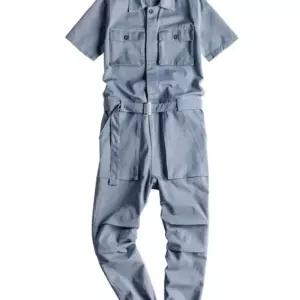남자 반팔 점프수트 단체복 연극 남녀공용 멜빵 워크웨어 한벌