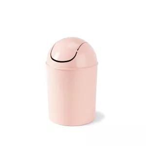 탈착식 스윙탑 뚜껑이 있는 엄브라 1.25갤런 미니 쓰레기통 - 주방 욕실 침실 사무실용 작은 테이블 및