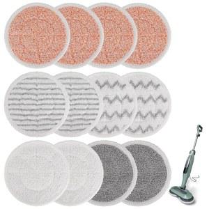 상어 스팀 스크럽 걸레용 패드: 12팩 스핀 걸레 리필 상어 S7000 S7001 S7000C S7201 AMZ S8201 S8001 스팀 및 스크럽 패드 - 하드 플로어 스팀 걸레 세척 가능 패드 S7001TGT
