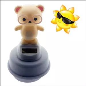 태양광 흔들이 곰돌이 회전 오르골 뮤직 박스