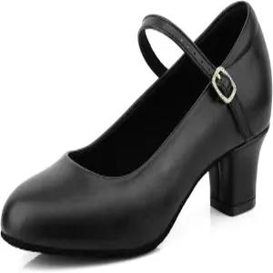 여성 캐릭터 신발 웨딩 발목 스트랩 힐 라틴 댄스 펌프스