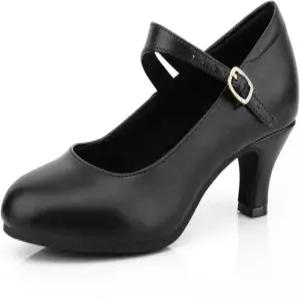 여성용 발목 스트랩 힐 캐릭터 슈즈 웨딩 볼룸 라틴 댄스 펌프스