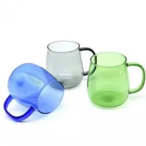 머그컵 400ml 내열유리 커피잔 찻잔 그린