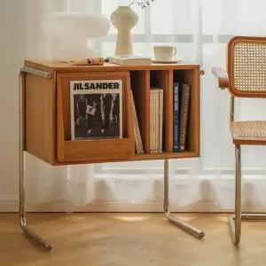 우드 수납장 턴테이블 월넛 거치대 인테리어 엔틱 받 보관함