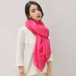 간절기용 무지 롱스카프 여성용 가을 데일리 목도리 50대 숄더