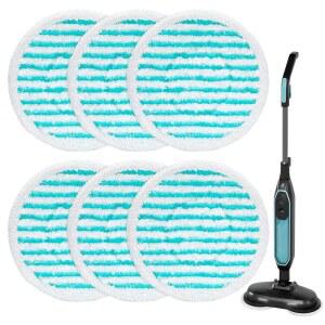 퍼스팀 스크럽마스터 스팀 걸레 청소기, 세척 가능 및 재사용 가능한 극세사 걸레 리필과 호환되는 iSingo 6팩 걸레 패드 교체