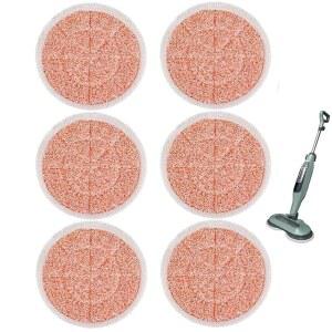 상어 찜기용 스팀 걸레 교체 패드 S7001 s7020 s7000amz s7000 s7001tgt s7201 s8201 S7005 s8001 시리즈 회전식 스팀 스크러버, 스크러빙 동일한 원형 스크러빙 걸레 교체 패드