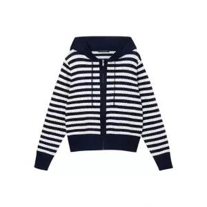 아날도바시니 스트라이프 후드 니트 가디건(AX05KC21M)