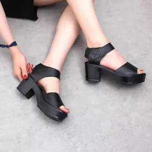 [제이커머스]여자 스트랩 샌들 통굽 데일리 오피스 코디 정장룩 웨지힐슬리퍼 뮬스니커즈 캔버스뮬 웨지슬