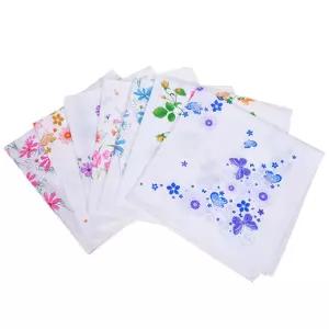 순면 정사각형 은은한 꽃프린팅 이중 가제 나염 손수건/가재/신생아/거즈/수건/긴손수건/타월/아기/무형광