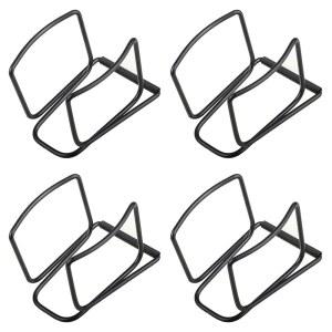 4피스 골프공 클립 메탈 리트리버 캐처 홀더 피커 그래버 픽업 도구 골프 액세서리, 블랙