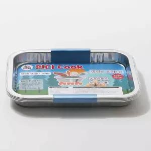 직화 간편한 알루미늄 만능 멀티냄비 직사각3호 3P 은박냄비
