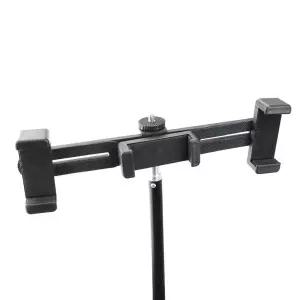 [이지커머스]LED 링 라이트 마이크 모니터 스마트폰 3개 홀더 거치대 브라켓 스탠드 휴대폰 핸드폰 조명