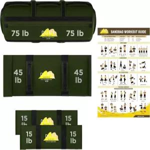듄 운동용 모래주머니 (채우지 않음) - 15-75파운드의 웨이트 트레이닝용 다용도 및 내구성 피트니스