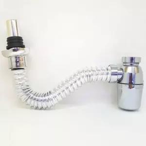 [이지커머스]세면대 배수관 주름관 p 트랩 세면기 하수구 부속품 세면대부속품 세면대배수관트랩 하수구트