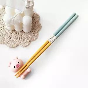 젓가락 세트 돼지 받침대 캐릭터 식기 수저 커트러리