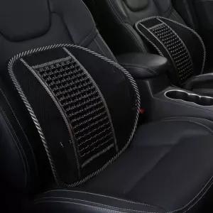 원스카 구슬 통풍 자동차 등받이(블랙) 차량용 메쉬 용쉬 다용도 카시트용 사무실용 목지압판 쉬형