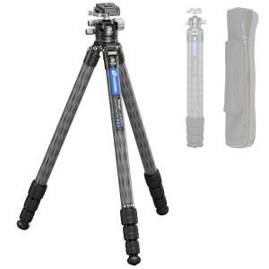 레오포토 71인치 탄소 섬유 여행 삼각대, 360 볼 헤드 세트, 중앙 기둥이 있는 4개의 다리 섹션 경량 삼각대, 퀵 릴리스 플레이트, 최대 하중 15kg / 33.07파운드(LS 시리즈)