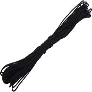 2mm 파라코드 로프 야외용 다이아 1 스트랜드 코어 다기능 캠핑 클라이밍 타이 로프(15m 블랙)