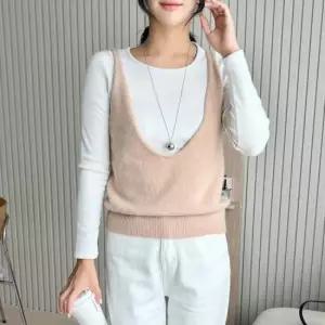 [의류] 플리 크롭 니트 베스트 SD-241006