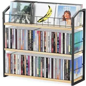 파파기프트리 3단 CD 홀더 미끄럼 방지용 보관 랙 프리미엄 디스플레이 정리 타워 컬렉션 모던 헤비 듀티