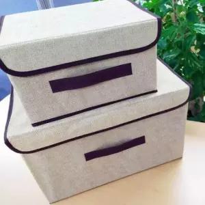 [생활] 2단서랍장 접이식 패브릭 소품 정리박스 세트