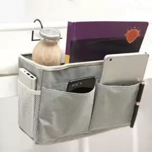 [생활] 침대 사이드 수납포켓 그레이 걸이식 수납정리함