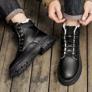 남성 기모 방한 워커 겨울 용산