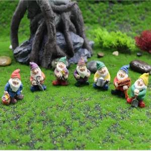 HONEYSHOW 요정 정원 액세서리 7PCS 놈 피규어-미니 키트/요정 정원/화분/가정 장식용 일곱 난쟁이 동상.