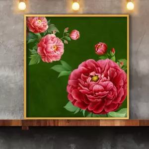 [퍼니메이커]목단그림액자 풍수그림 돈들어오는 꽃그림 50goldAL1 목단 목단그림 부자되는그림 풍수인테리