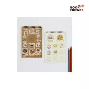 [퍼니메이커]스티커 컬러링북 1P 컬러링 치유 색칠 힐링 데코 스티커컬러링노트