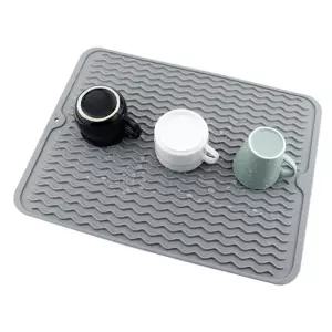웨이브 실리콘 드라잉 매트(그레이) (40cm)드라잉 주방드라잉 부엌드라잉 키친드라잉 식기 건조 그릇