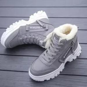 안전화 여성 여자 겨울 털 운동화 방한화 방한 키높이 신발