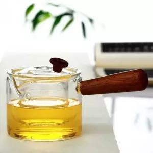 티팟 차포트 내열 유리 400ml 우드 핸들