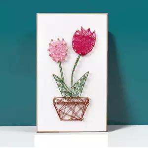 노인완구 스트링아트 튤립화분 만들기세트 아기선물 오감발달 초집중놀이 두뇌개발