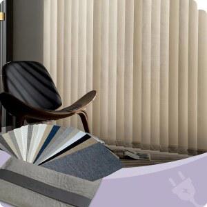 그레이윈드 수직 블라인드 프라이버시 리버서블 블랙아웃 수직 블라인드 트랙 슬랫 세트 홈 오피스(패브릭